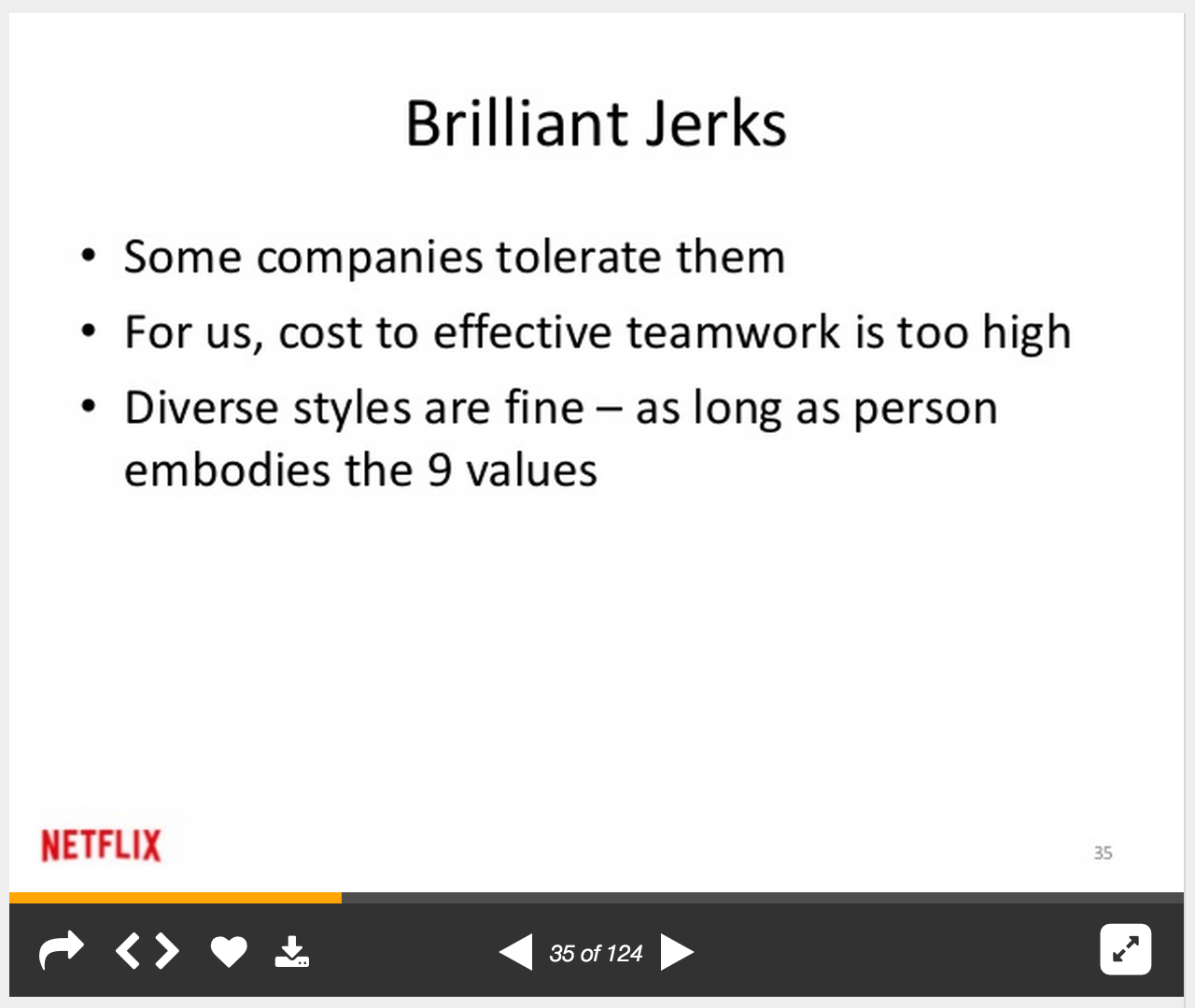 Netflix Culture Deck on Brilliant Jerks